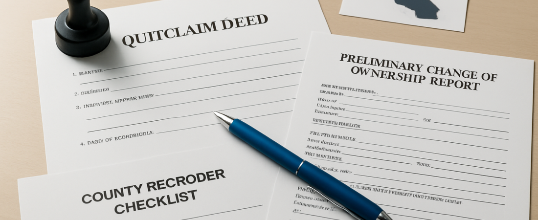 How to Prepare a Quit Claim Deed in California: Recorder-Ready Steps, Forms, and Common Mistakes to Avoid