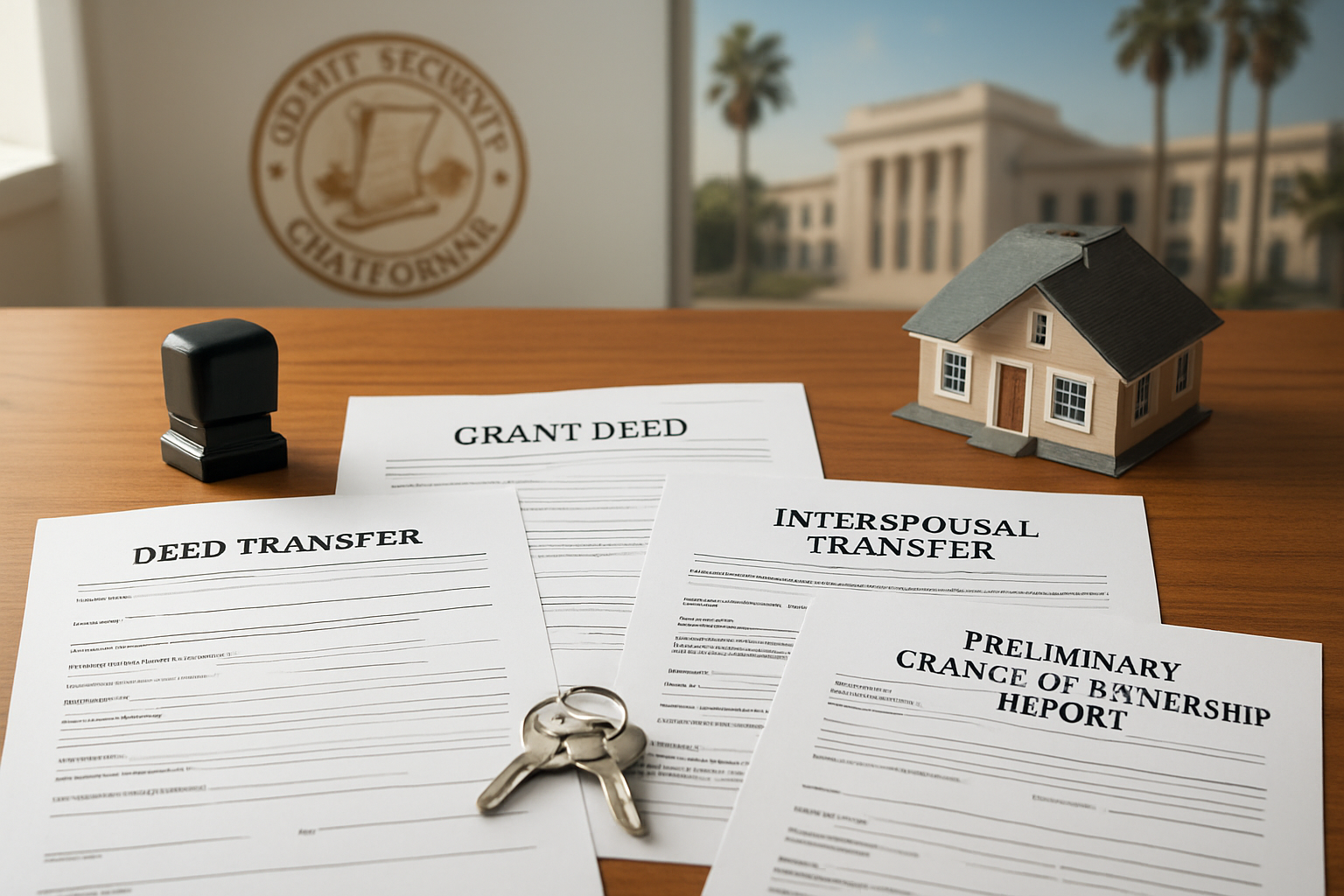 California Deed Transfer Document Preparation Service: Help With Grant Deeds, Interspousal Transfers, and Family Property Transfer Paperwork